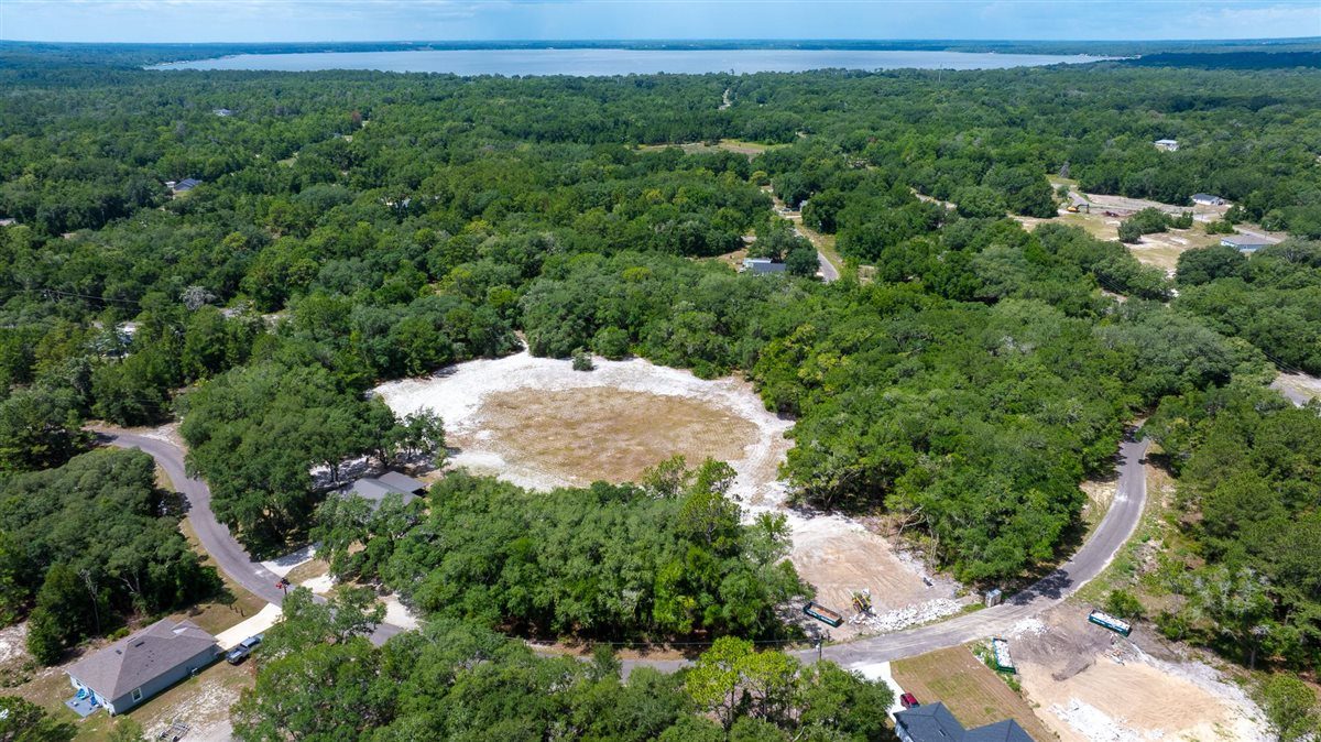 Wide aerial context view