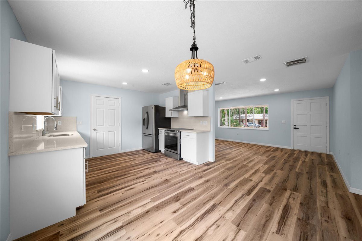 Kitchen and dining area